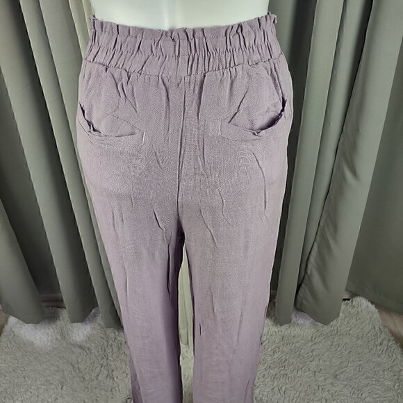 Ninexis Womens Lavender Cotton Linen Elastic Waist Lounge Pants Size Small (NWT) - Picture 4 of 10